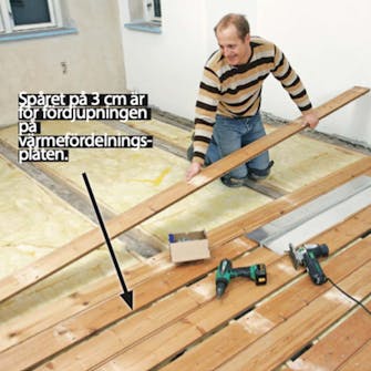 Golvvärme trägolv: När du har lagt isoleringen Golvvärme trägolv: När du har lagt isoleringen